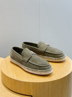 Navy Suede Espadrille Sole Loafer - Men's