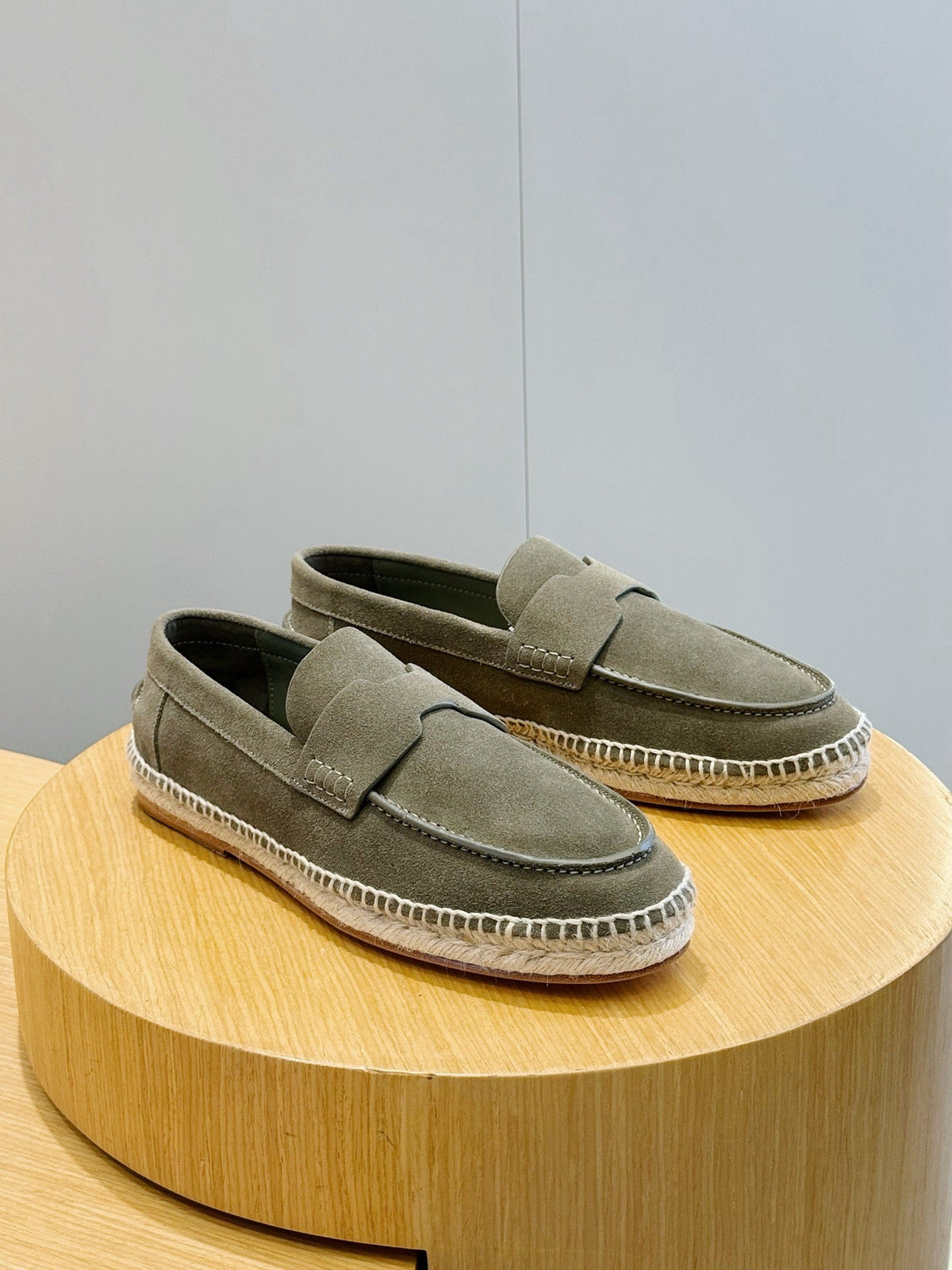 Navy Suede Espadrille Sole Loafer - Men's