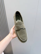 Navy Suede Espadrille Sole Loafer - Men's