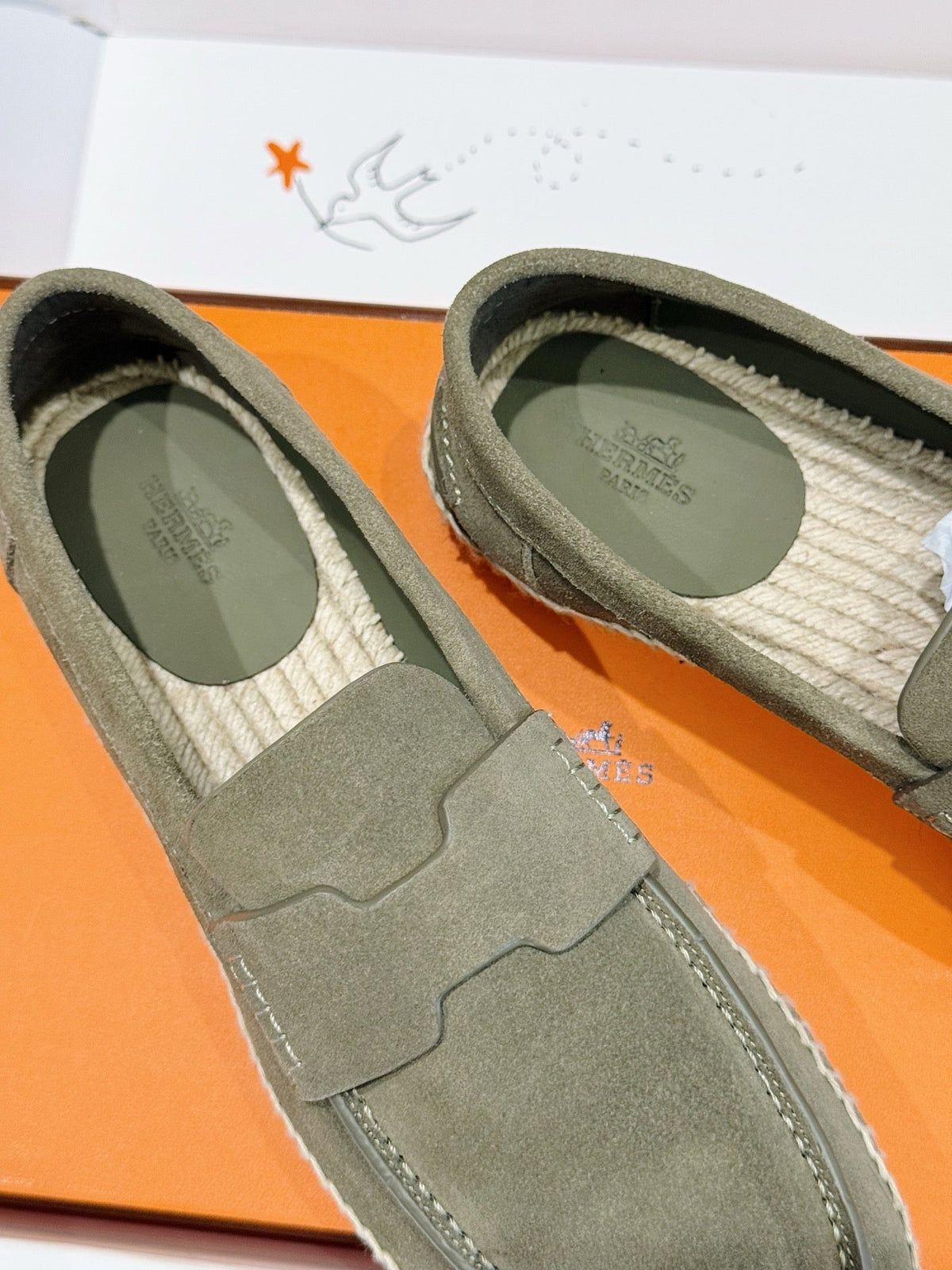 Navy Suede Espadrille Sole Loafer - Men's