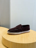 Navy Suede Espadrille Sole Loafer - Men's