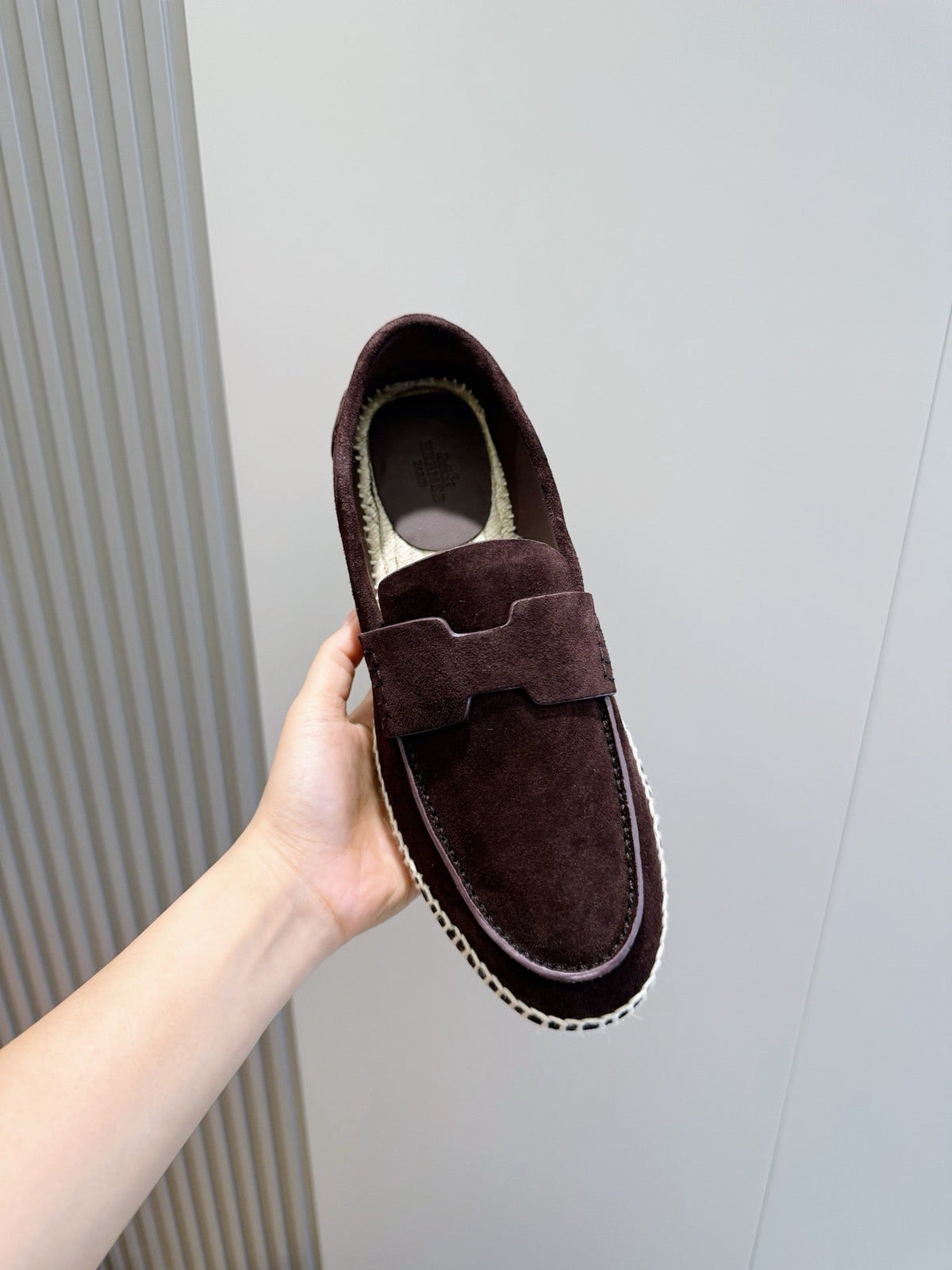 Navy Suede Espadrille Sole Loafer - Men's