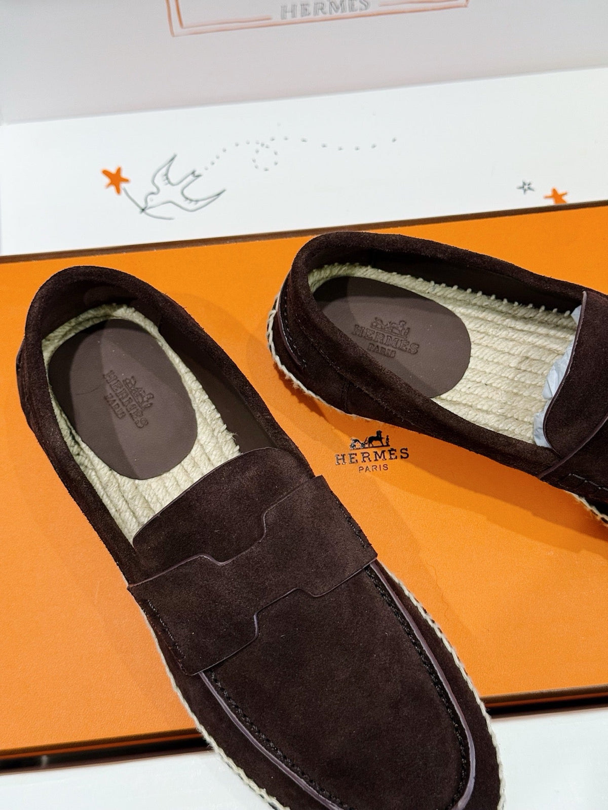 Navy Suede Espadrille Sole Loafer - Men's
