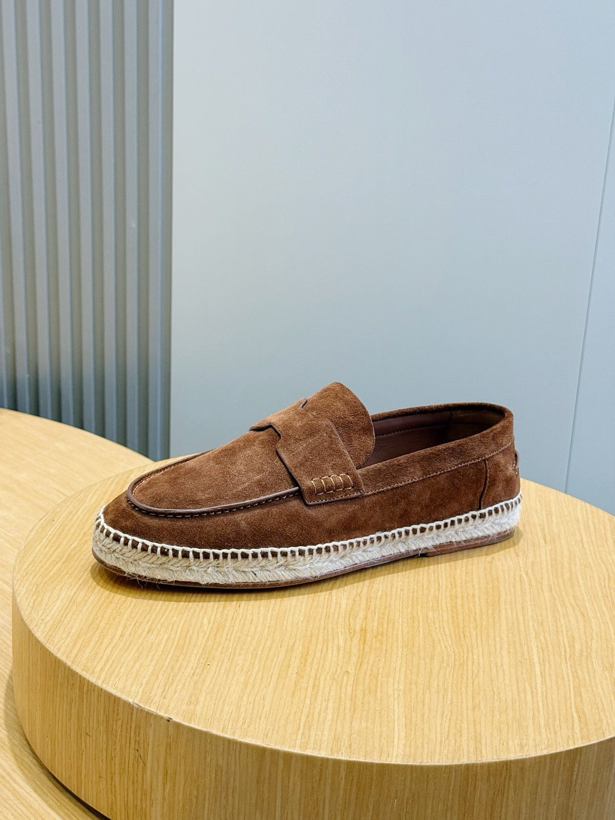 Brown Suede Espadrille Sole Loafer - Men's