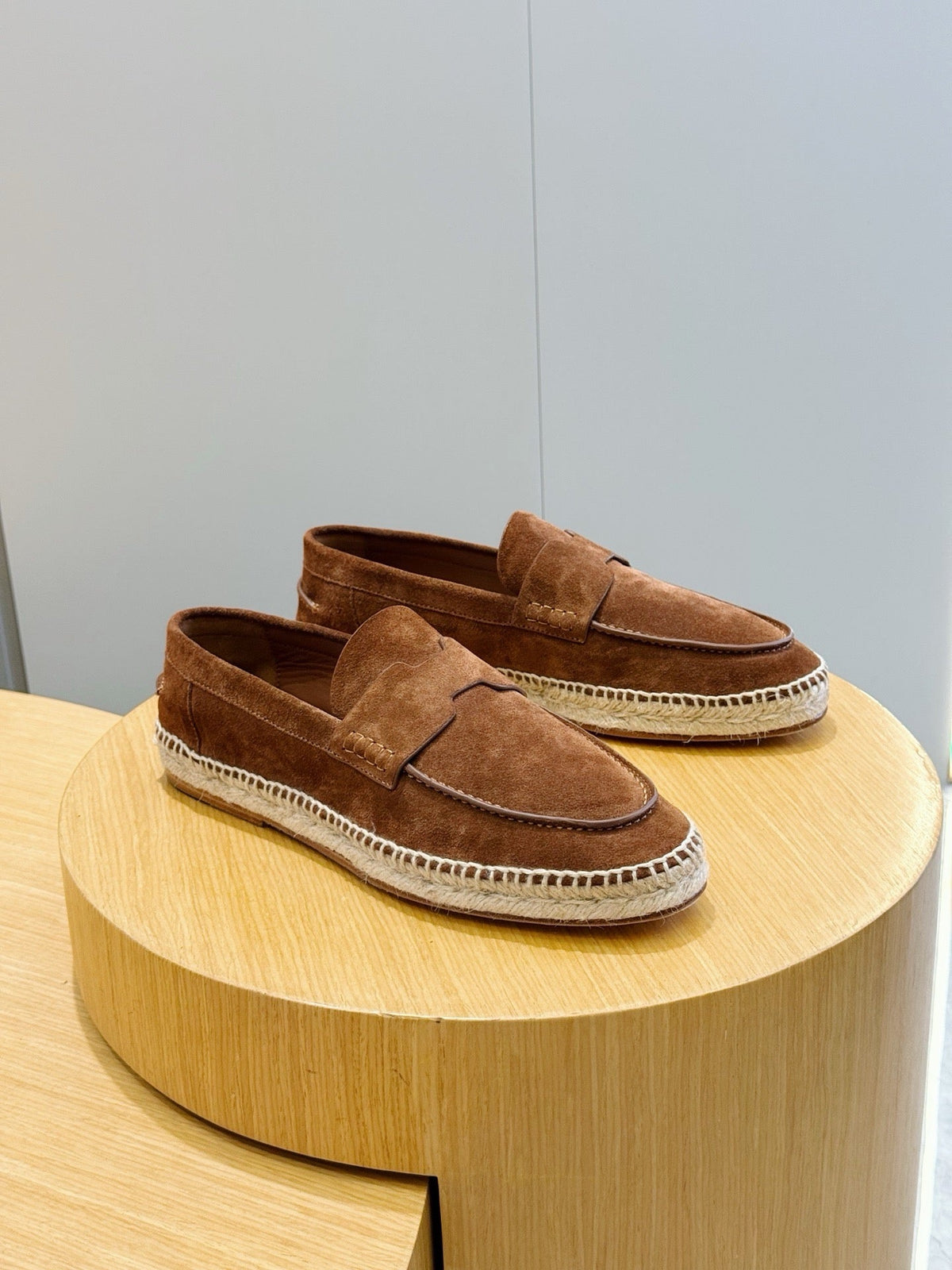 Brown Suede Espadrille Sole Loafer - Men's