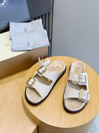 Brown Suede Buckle Double Strap - Men's