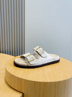Brown Suede Buckle Double Strap - Men's