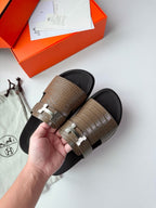 Braunes Leder Metall Bit Einzelband – Herren