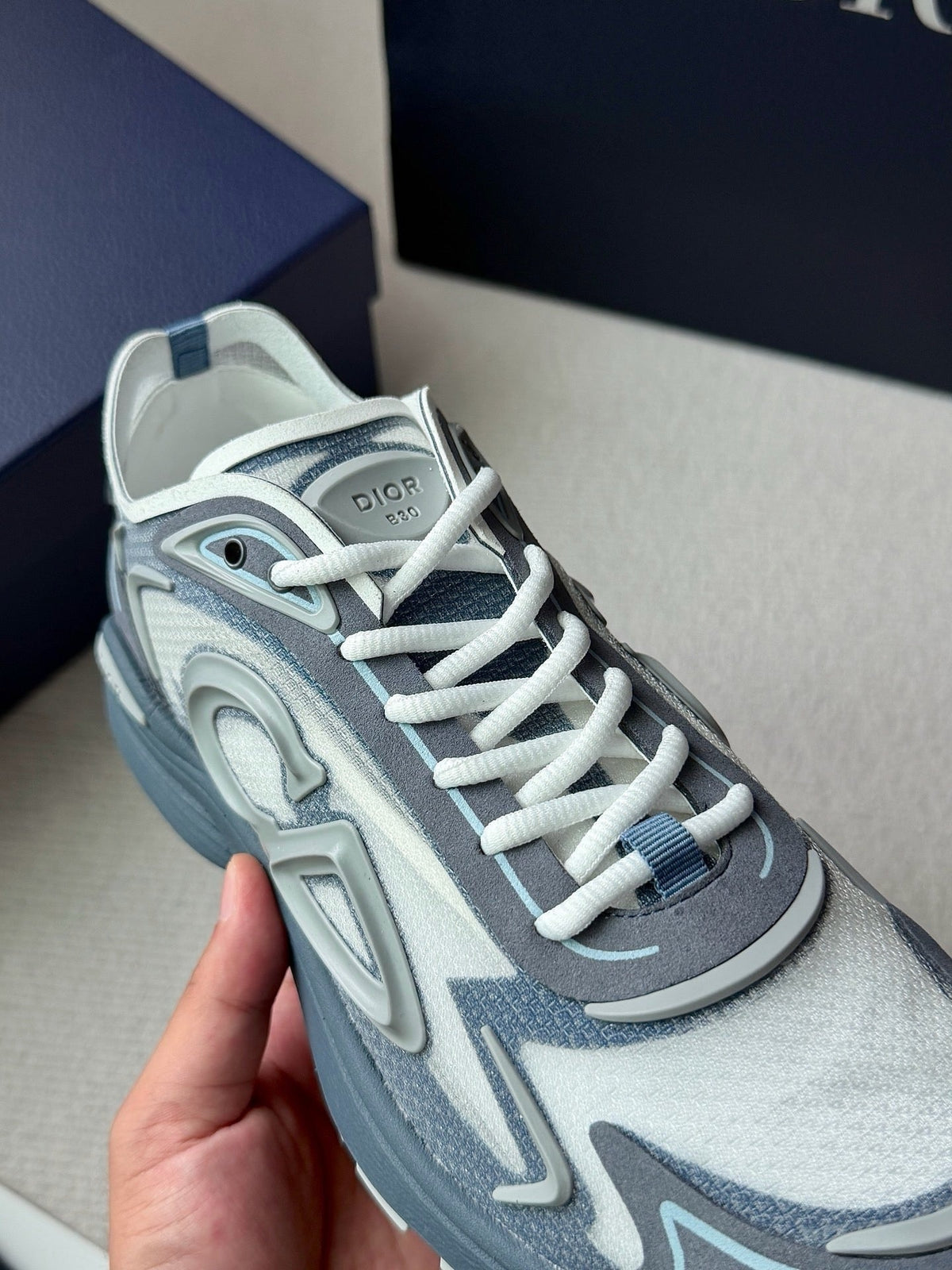 Mesh Runner Grau-Blaue Sneaker – Herren