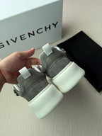 Grey Suede Contrast Sole Low-Top - Men's