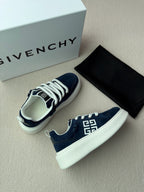 Grey Suede Contrast Sole Low-Top - Men's