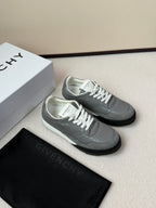 Grey Suede Contrast Sole Runner - Men's