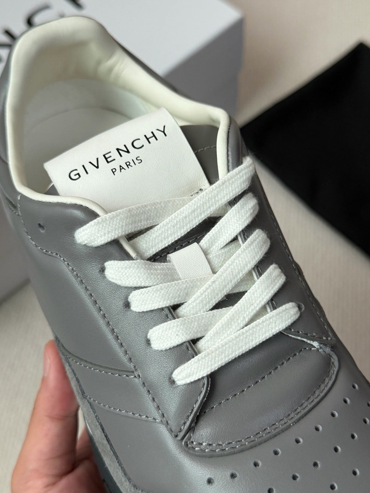 Grey Suede Contrast Sole Runner - Men's
