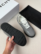 Grey Suede Contrast Sole Runner - Men's