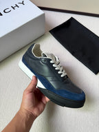Grey Suede Contrast Sole Runner - Men's