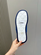 Blaue Canvas-Monogramm-Crossover-Tasche – Herren