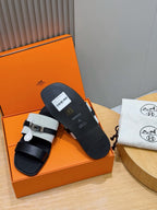 Black Leather Two-Tone Double Strap - Men's