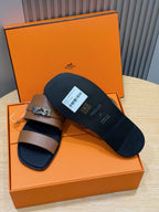 Black Leather Two-Tone Double Strap - Men's