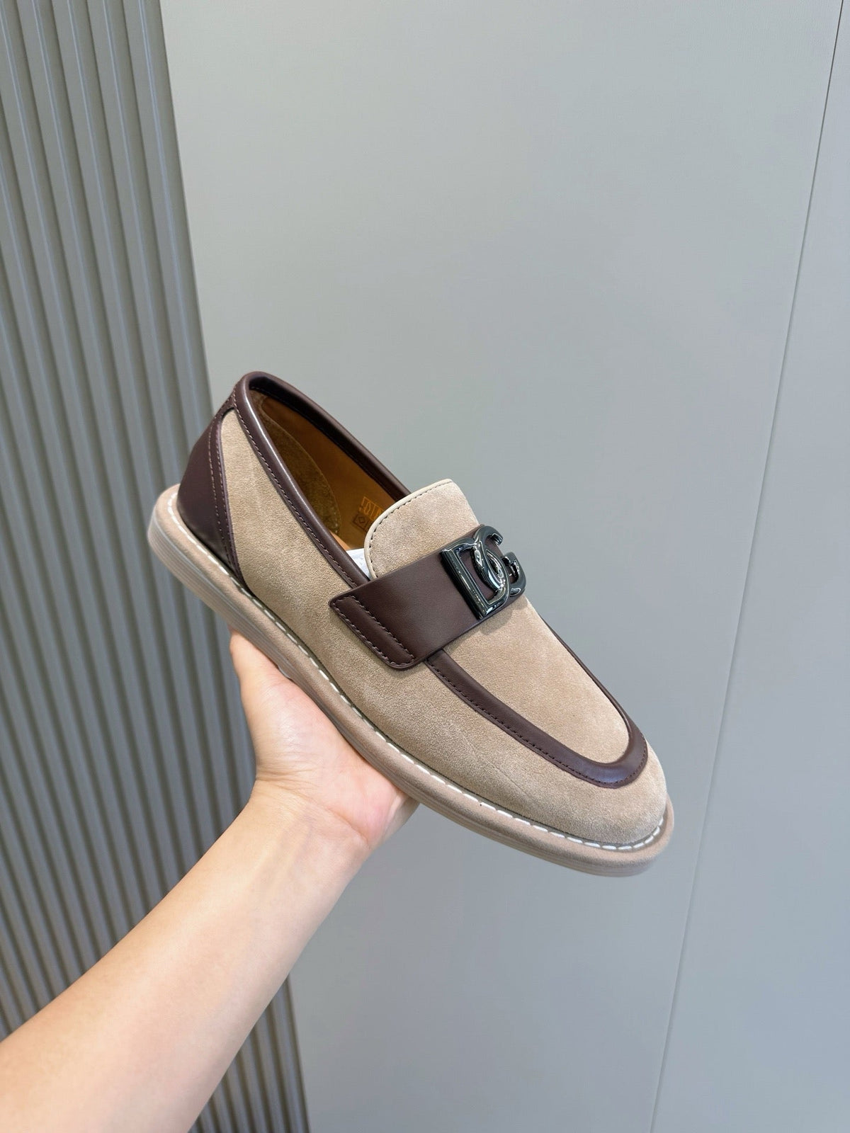 Navy Suede Horsebit Loafer - Men's