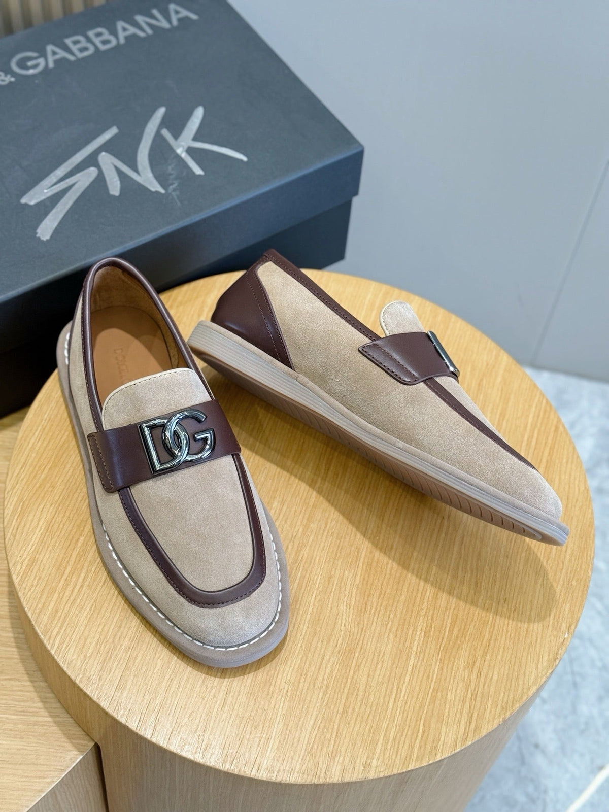 Navy Suede Horsebit Loafer - Men's