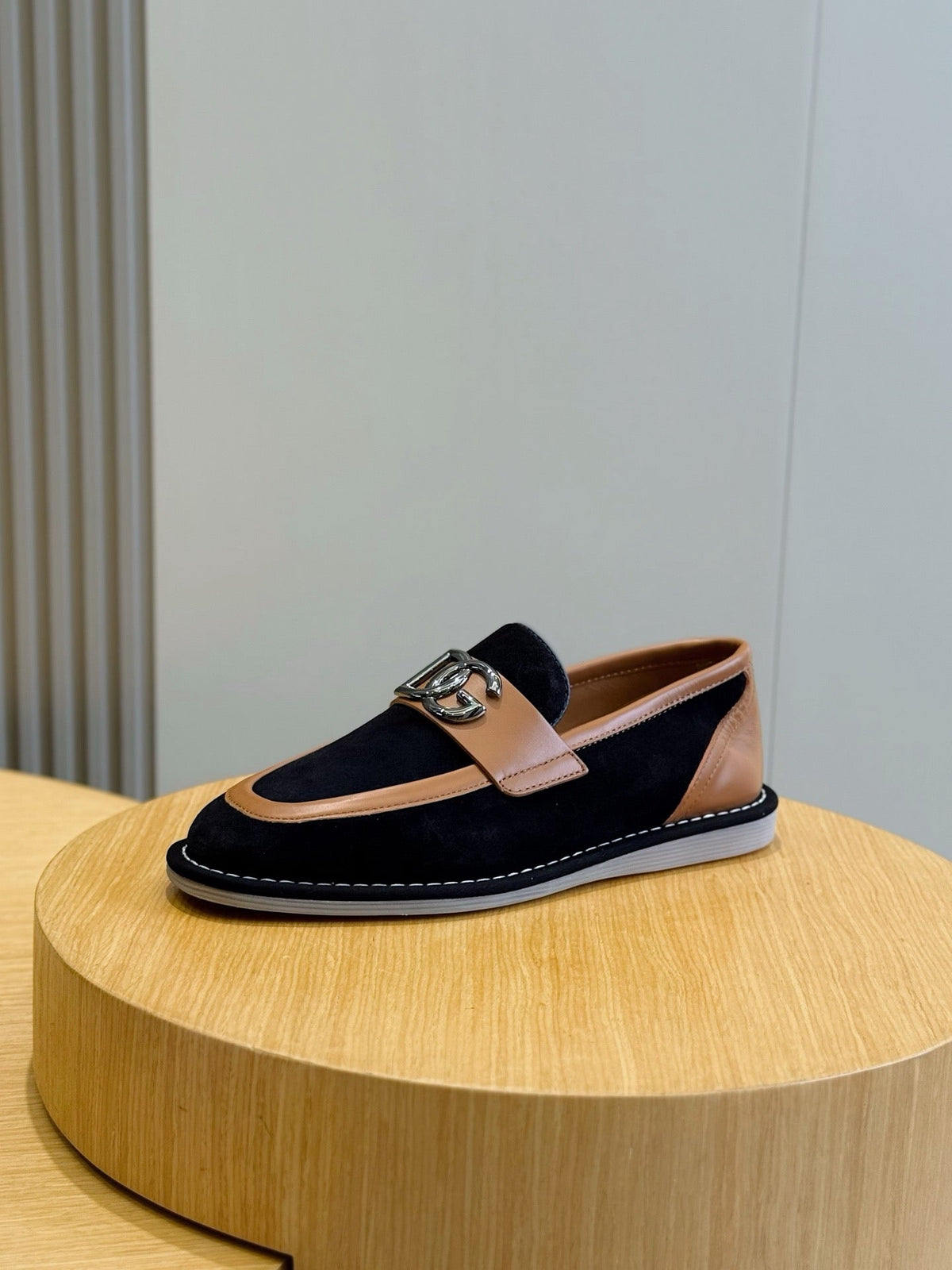 Navy Suede Horsebit Loafer - Men's