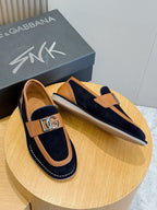 Navy Suede Horsebit Loafer - Men's