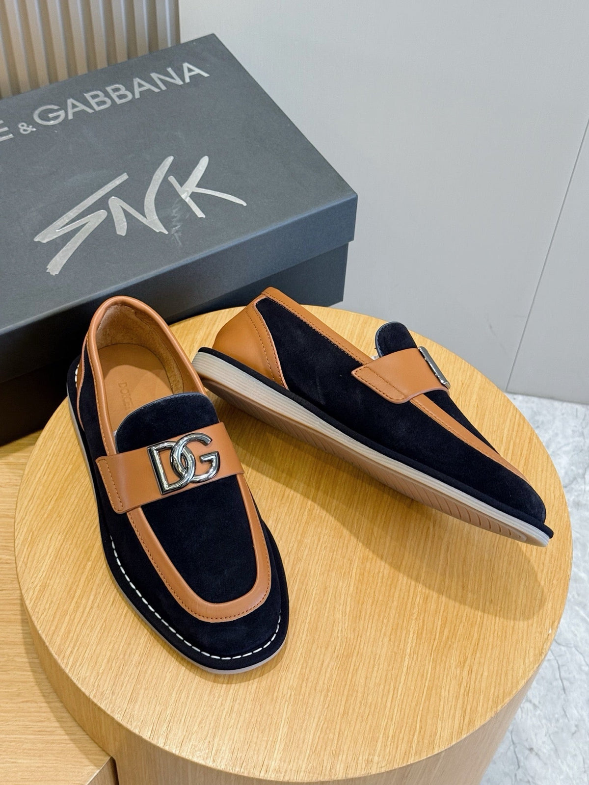 Navy Suede Horsebit Loafer - Men's
