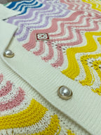 Pastellfarbenes Strickhemd mit Chevron-Muster – Herren
