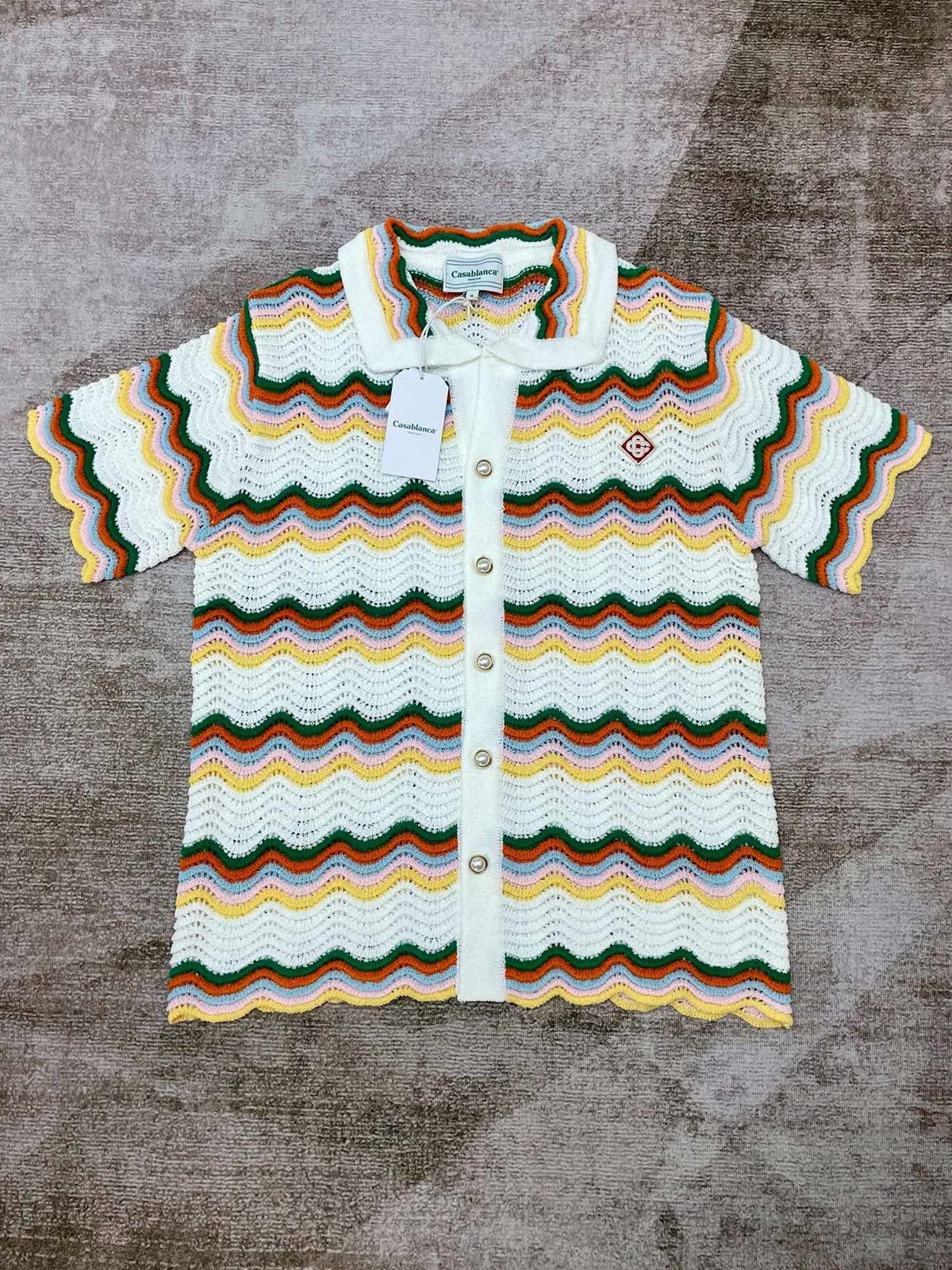 Multicolour Wave Knit Shirt - Men's