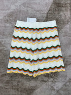 Multicolour Wave Knit Shorts - Men's