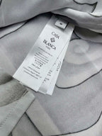Graues Seiden-Print-Kurzarmhemd – Herren