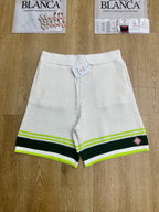 Gelb gestreifte Strickshorts – Herren