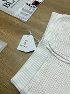 Gelb gestreifte Strickshorts – Herren