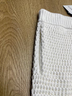 Gelb gestreifte Strickshorts – Herren