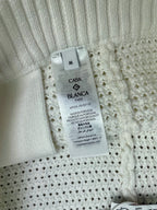 Gelb gestreifte Strickshorts – Herren