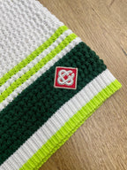 Gelb gestreifte Strickshorts – Herren