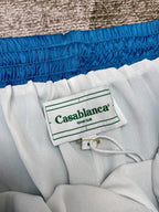 Blue Gradient Silk Shorts - Men's