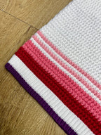 Red Striped Knit Shorts - Men's