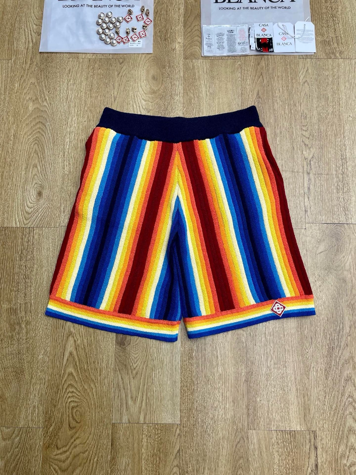 Primary Striped Knit Shorts - Men's