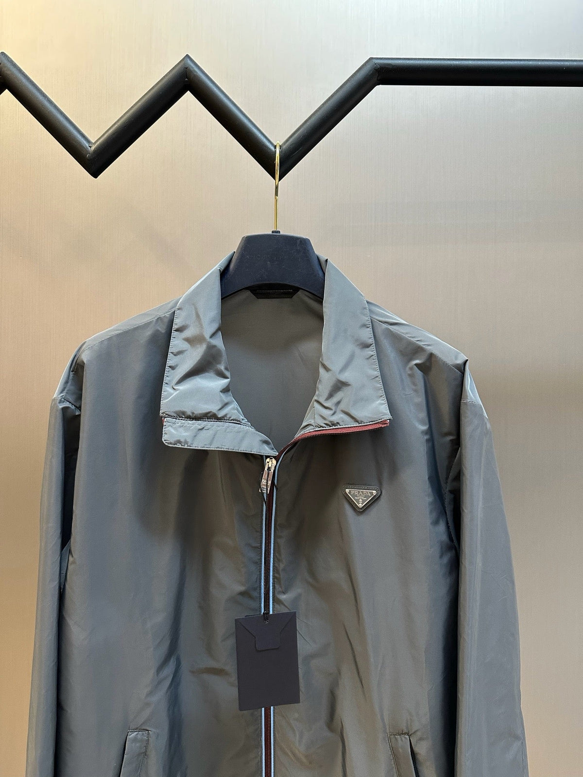 Grey Nylon Technical Blouson - Men's