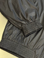 Schwarze Nylon-Bomberjacke mit Kapuze – Herren
