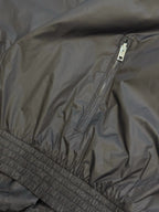Schwarze Nylon-Bomberjacke mit Kapuze – Herren