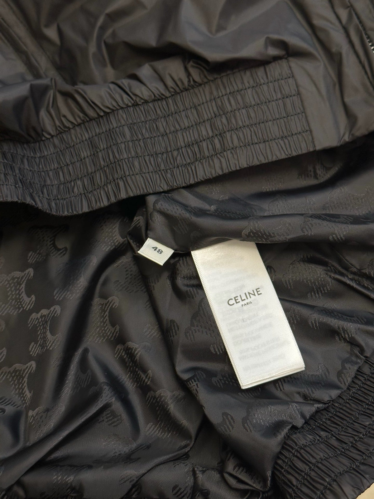 Schwarze Nylon-Bomberjacke mit Kapuze – Herren