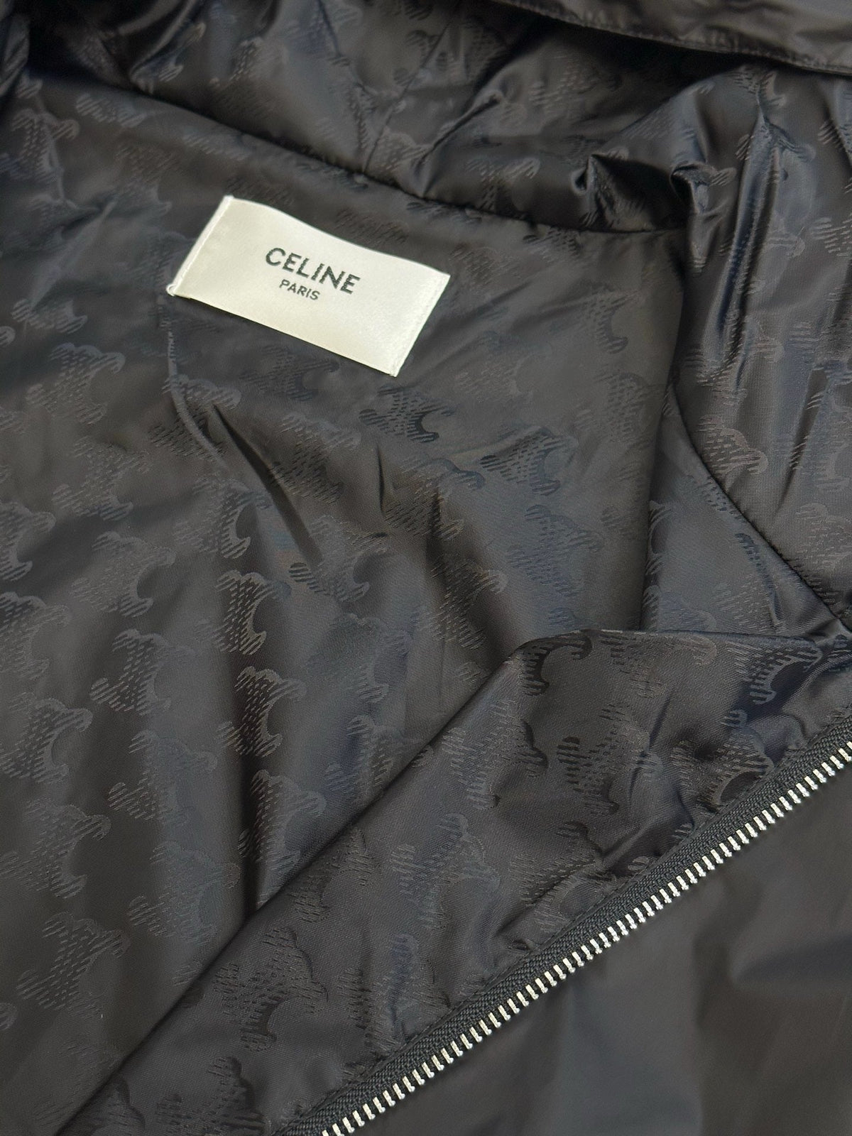Schwarze Nylon-Bomberjacke mit Kapuze – Herren