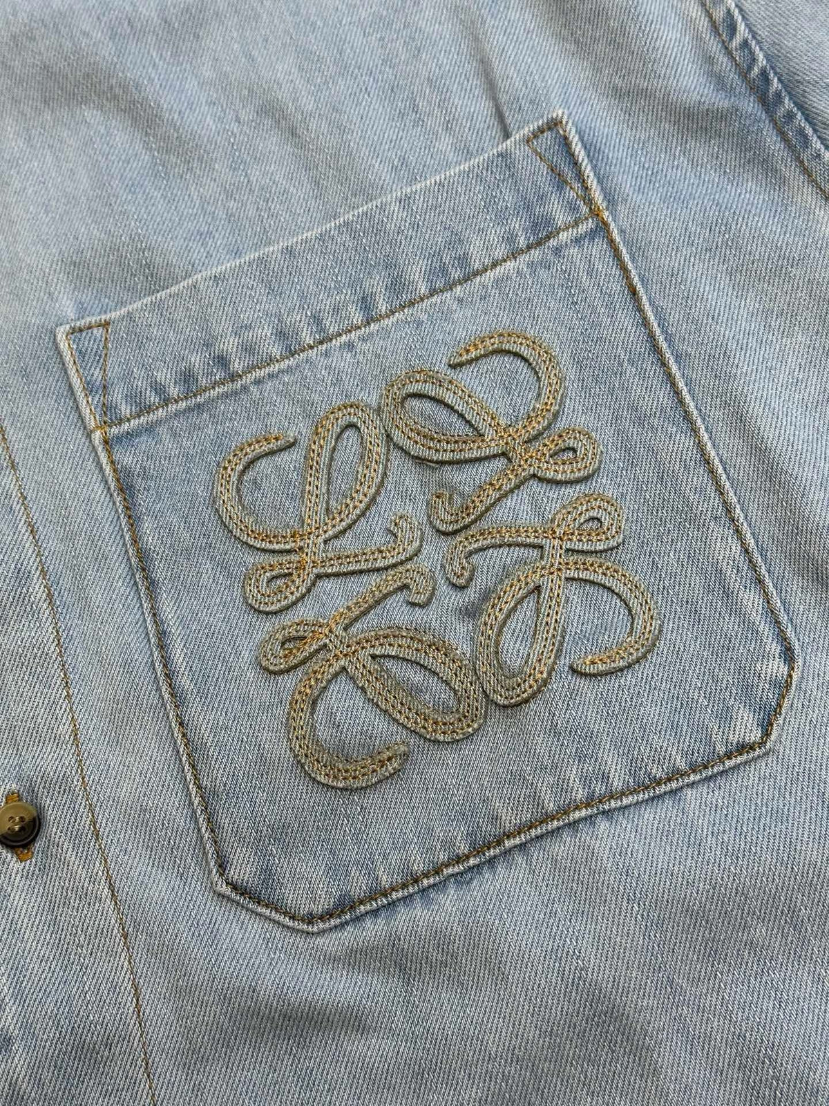 Blaue Jeans-Kurzarmtasche – Damen