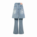 Blue Denim Distressed Flared – Herren
