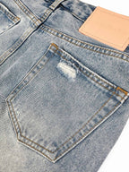 Blue Denim Distressed Flared – Herren