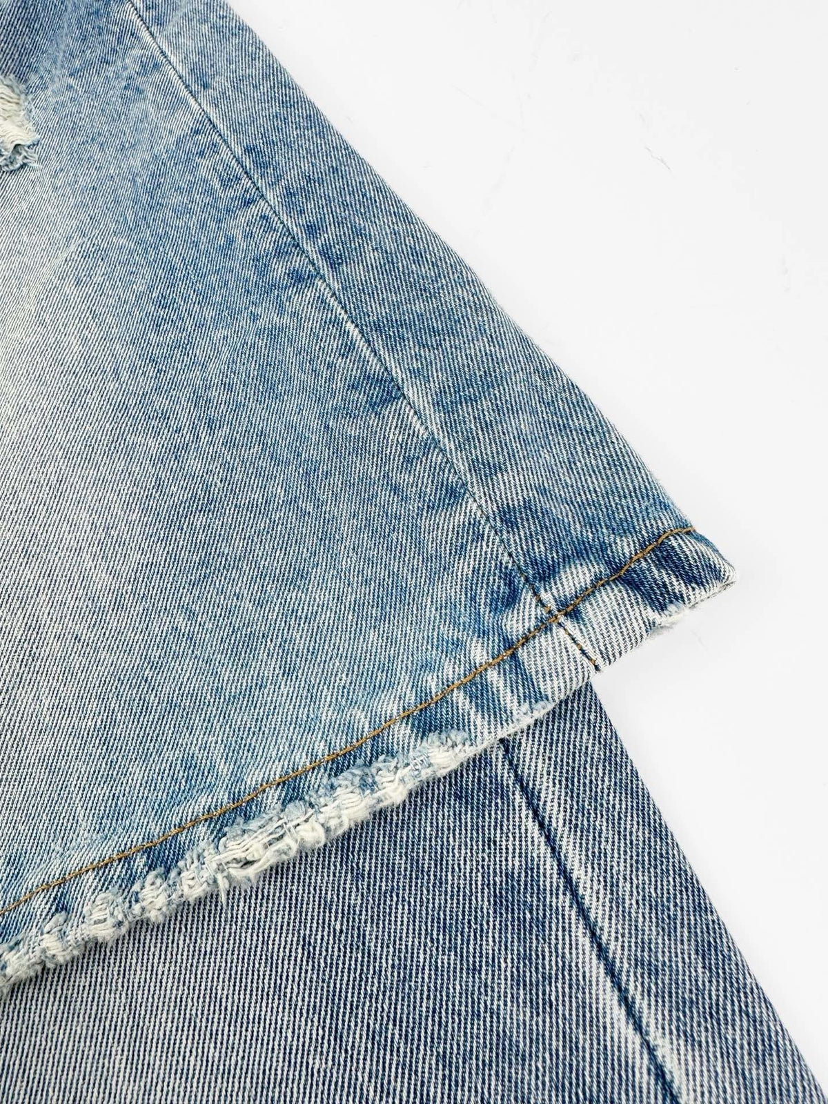 Blue Denim Distressed Flared – Herren