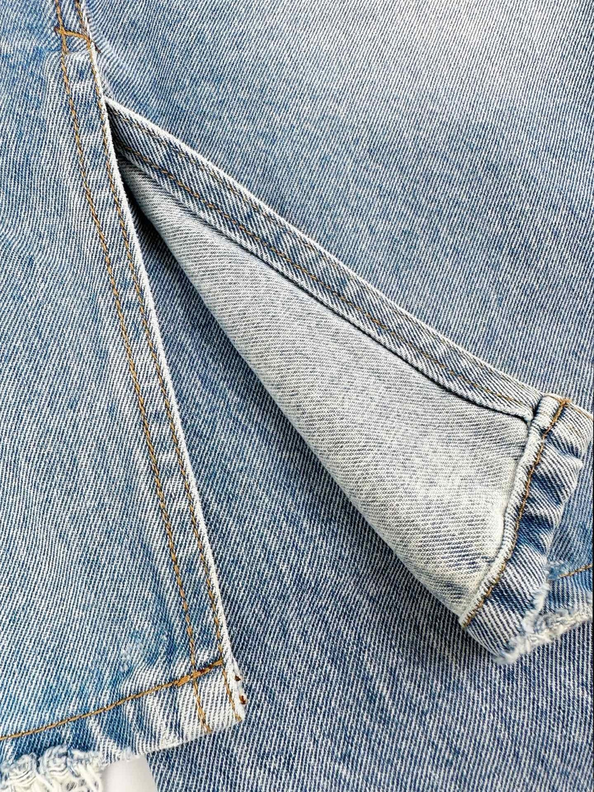 Blue Denim Distressed Flared – Herren
