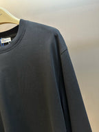 Schwarzes Langarmshirt aus Baumwolle mit Bündchendetail – Herren